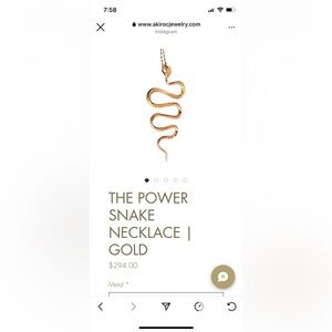 Akiro Gold Snake Necklace